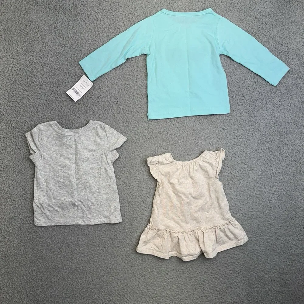 Carters Bundle Baby Girl 9 Months Cat Graphic Outfit Sweater Hats Footed Pajama